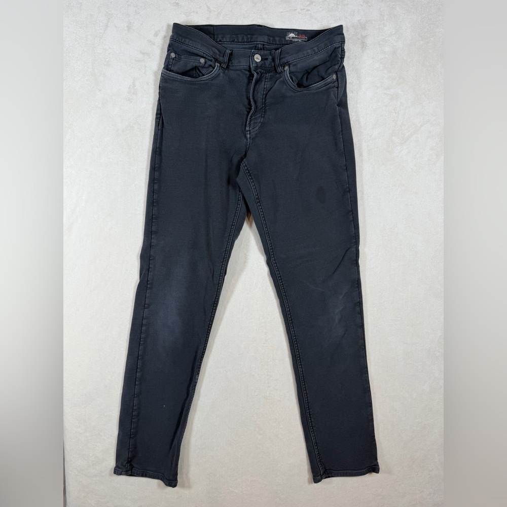 Faherty Men's 32W 30L 5 Pocket Stretch Terry Dark Gray Chinos